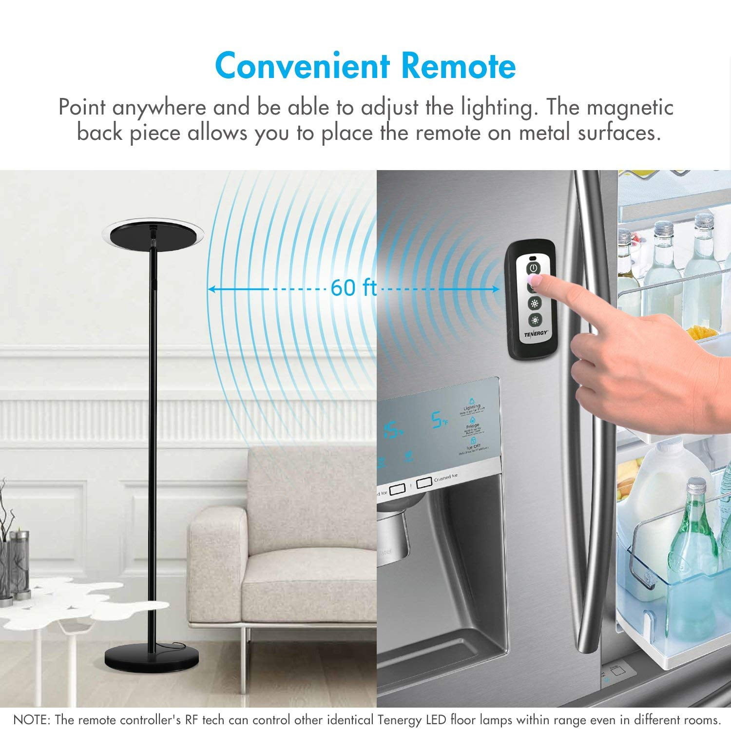 Tenergy Torchiere Dimmable Led Floor Lamp Remote Controlled 30w 150w Equivalent Standing With Stepless Touch Dimmer Two Part Trip Proof