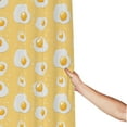 thumbnail image 3 of Shower Curtain, Cute Fried Egg Yellow Waterproof Fabric Plastic Shower Curtain, Drying Fast Bathroom Curtain with 9 Buttonholes, Ruffle Shower Curtain 60x72in, 3 of 8