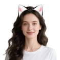thumbnail image 5 of CuteStreet Furry Cat Ears Headband Handmade Faux Fur Cosplay Costume Party Hairband, 5 of 5