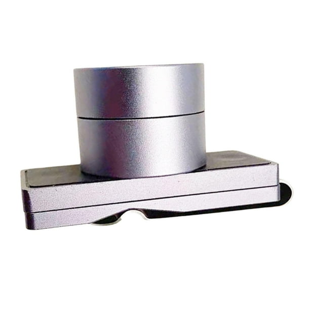 Soporte magnético para tiza de taco de billar, portátil, ligero, de aleación de aluminio. Gris claro