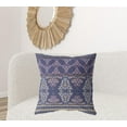 thumbnail image 3 of HomeRoots 411098 6 x 26 x 26 in. Blue & Pink Zippered Damask Indoor & Outdoor Throw Pillow, 3 of 5