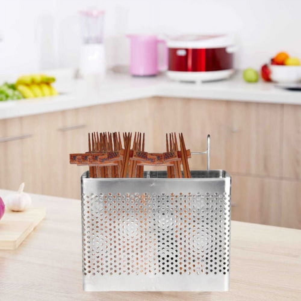 Counter Protectors for Kitchen Heat Roll Up Drying Racks Multifunctional Storage Rack Chopsticks Double Layer Cutlery Drainer Basket Tableware Bucket