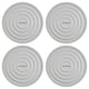 thumbnail image 1 of Juego de 4 manteles individuales lavables, redondos de silicona, color negro, 1 of 5