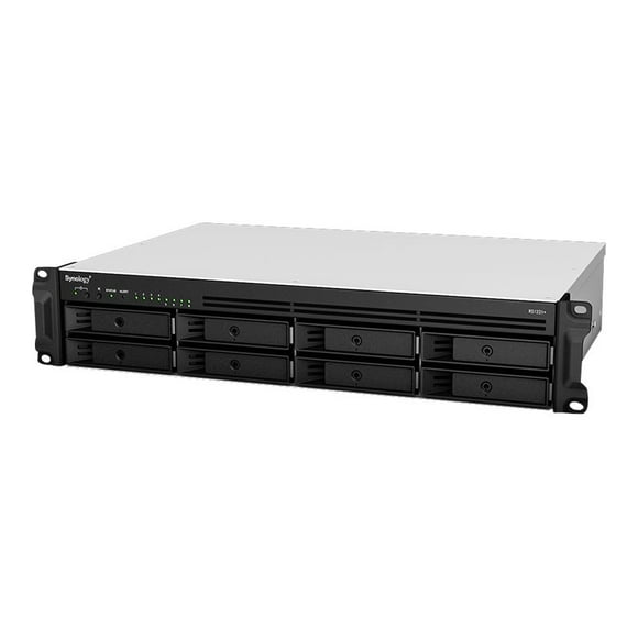 Synology RackStation RS1221RP+ - NAS server - 8 bays - rack-mountable - SATA 6Gb/s - RAID RAID 0, 1, 5, 6, 10, JBOD, 5 hot spare, 6 hot spare, 10 hot spare, 1 hot spare - RAM 4 GB - Gigabit Ethernet - iSCSI support - 2U