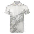 thumbnail image 4 of Marble Texture Men Zipper T-shirt Summer Casual Short Sleeve T-shirt Top, 4 of 7
