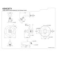 thumbnail image 2 of Kingston Brass KB4638TX Tub and Shower Faucet, Brushed Nickel, 2 of 2