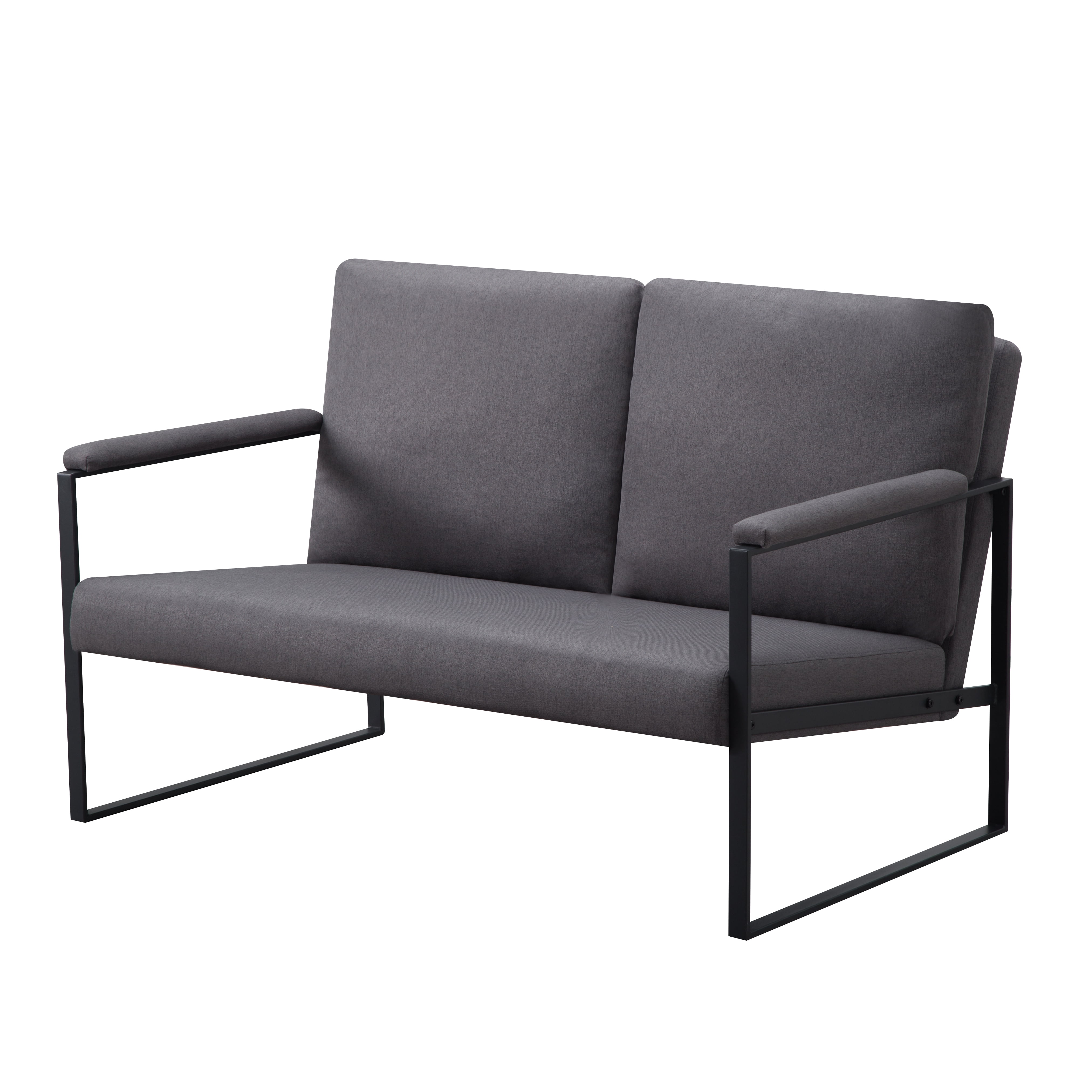 Gewnee 49.2-inch Metal Frame Loveseat Sofa Couch Stylish, Durable and Comfortable Seating for Living,Office,Multiple Spaces