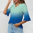 thumbnail image 5 of TACILIP 3/4 Sleeve Womens Tops V Neck Blouse Dressy Fall Fashion Tunic Fall Tees Spring Summer Outfits, 5 of 5