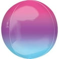 thumbnail image 5 of 16 inch Ombre Orbz - Pink & Blue Foil Mylar Balloon - Party Supplies Decorations, 5 of 6