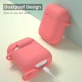 thumbnail image 4 of AirPods Case, Full Protective Silicone AirPods Accessories Cover Compatible with AirPods 1&2 Wireless and Wired Charging Case(Front LED Visible),Coral, 4 of 8