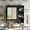Black, variant on Wall Mounted Bathroom Storage Cabinet, Medicine Cabinets with large mirror door, adjustable shelves and three open storage levels(Not Include Bathroom Vanity )