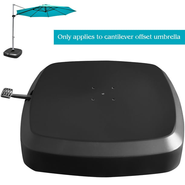 Costway 330lbs Umbrella Weight Base, Purple Leaf Offset Patio Umbrella Base With Wheels Sand Water Filled