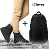 Camping Hiking Waterproof Backpack Rainproof Cover Bag 2in1 + Waterproof Rainproof PVC Fabric Shoe Covers Rain Boots Overshoes Protector Anti-Slip XXL Size 12.6/US 12 Black