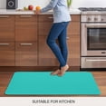 thumbnail image 5 of Turquoise Door Mat&nbsp;Indoor Outdoor Entrance, Non Slip Small Rug for Kitchen Bathroom Entryway Rug, Modern Pure Turquoise Washable Doormat Floor Mat for Office Home Decor 16x24 Inch, 5 of 8