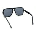 thumbnail image 4 of Womens Neat Flat Top Retro Lustrous Racer Plastic Sunglasses All Black, 4 of 4