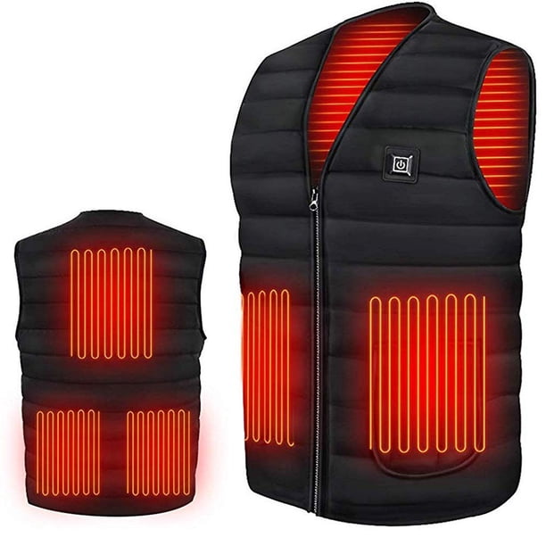 Chaleco Calefactor Eléctrico Chaleco calefactor de carga unisex lavable 3 niveles de calefacción para caza deportiva senderismo