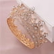 thumbnail image 4 of Jumpingount de reina de cristal redonda de Color dorado, nupcial de diamantes de imitación, joyería para el cabello de boda para princesa, Cuidado del cabello dorado Jumpingount CE003113-01, 4 of 6