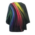 thumbnail image 5 of Chemises à Manches 3/4 pour Femmes Été Décontracté Longue Blouse Col Rond Imprimé Élégant Printemps Tops 2023, 5 of 5
