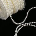 thumbnail image 3 of Cuerda de carrete de perlas Beige de aproximadamente 32 pies, guirnalda de cuentas de perlas decoración para fiesta de boda manualidades DIY mide 3mm de diámetro, 3 of 5