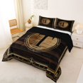 thumbnail image 2 of Castle Fairy Western Wood Letter T Full Size Comforter Sets 3 Pieces for Adults,Vintage Texas Star Bedding Sets for Home Decor,Black Reversible, 2 of 6