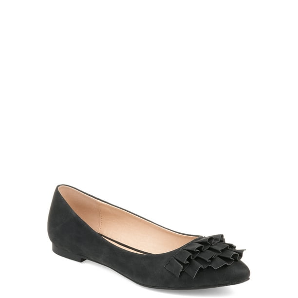 Womens Ruffled Flat