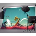 thumbnail image 2 of ABPHOTO Polyester 7x5ft Magic Cartoon Picture Backdrop Space Exploration Theme Game Photography Background No Man's Sky Game Poster Photo Props, 2 of 5