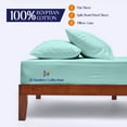 thumbnail image 6 of JS Sanders Collection 600TC Flex Top King Sheets for Sleep Number Bed - 100% Cotton 4 Pcs Top Split Sheets for Adjustable Bed, 34 Inch Down Sheets 18 Inch Deep Pocket - Aqua Blue, 6 of 8