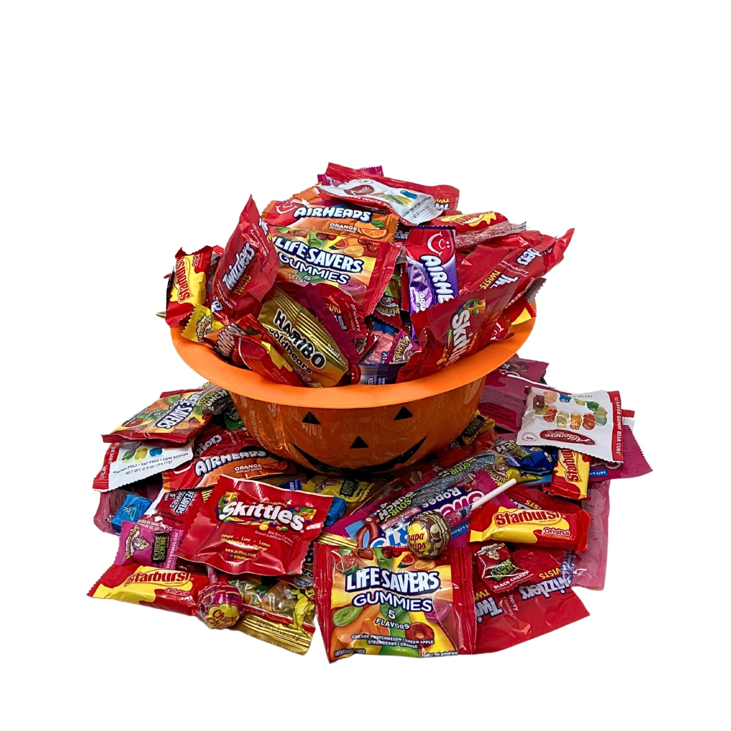 Holiday Candy Assorted Giant Huge Party Candy Mix-6-lbs-Holiday,Candy Individually Wrapped Bulk Candy Variety Pack Skittles,Starburst,Gummies,Lollipops,Funsized,Mars & More! (96-Oz)