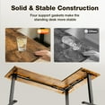 thumbnail image 6 of L Shaped Standing Desk 63 x 47 inch, Height Adjustable Electric Corner Standing Desk, Sit-Stand Computer Desk for Home Office, Vintage and Brown, 6 of 7