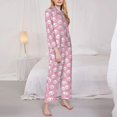 thumbnail image 3 of Balery Cute Cat Conjunto de Pijama con Estampado para Mujer, Conjunto de Dos Piezas con Manga Larga, Ropa de Dormir Suave con Bolsillos, Pijamas Cómodos-X-Large, 3 of 7