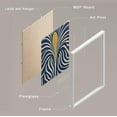 thumbnail image 4 of PixonSign Framed Wall Art Navy and Gold Leave Pattern Prints, Set of 4 Abstract Botanical Paintings, Nature Wilderness Wall Décor, Vintage Retro Adhesive Canvas Posters - 11"x14" White, 4 of 5