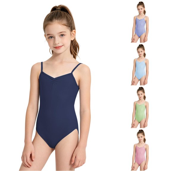 Vrotazzy Elegant Girls Ballet Romper Jumpsuit with Tutu Skirt for Performances and Everyday Play Comfortable Leotard-Style -Piece Outfit for 1-14Y Girls