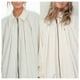 thumbnail image 3 of Chaqueta Xunger Puffed Bomber para mujer de gran tamaño, color beige, 3 of 4