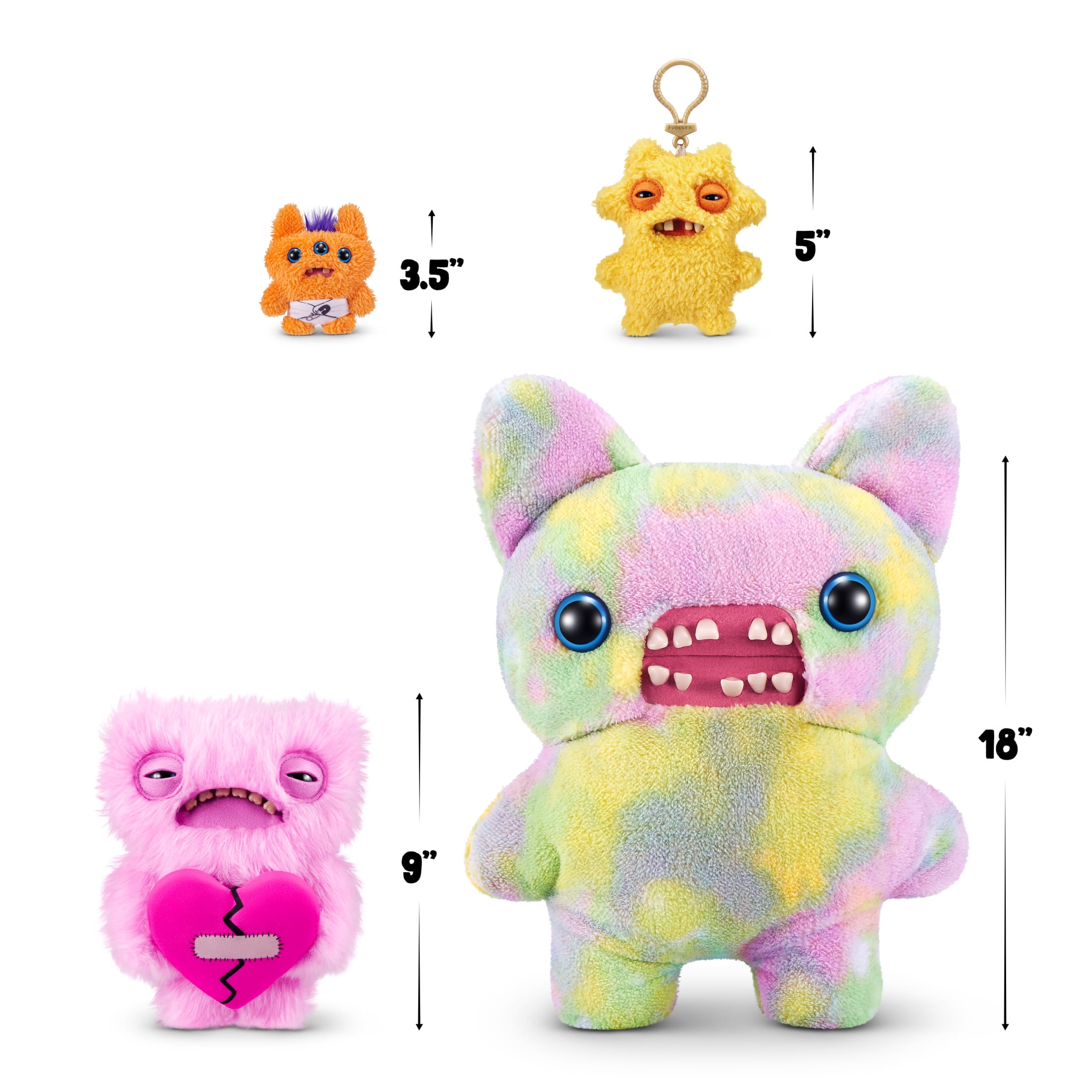 Fuggler Love Fugg 9 inch (Wide Eyed Weirdo), Funny Ugly Monster Soft Plush Toy by ZURU
