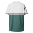 thumbnail image 7 of YanHoo Womens Summer Tops Criss Cross V Neck Short Sleeve Shirts Loose Casual Dressy Blouses Striped Color Block Printed Plus Size Tshirts Army Green,XXL, 7 of 7