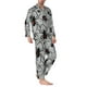 thumbnail image 2 of Balery Spiders Pijama para Hombre de Dos Piezas con Manga Larga, Conjunto de Dormir y Descanso Suave con Bolsillos-Large, 2 of 7