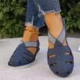 thumbnail image 6 of Viluyesy Womens Wedge Sandals, Closed Toe Soft Sole Wide Width Ladies Slingback Comfort Shoes Blue US6.5, 6 of 9