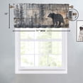 thumbnail image 4 of Bear Window Curtain Valance Wild Animal Rustic Wooden Board Forest Camping Country Nature Window Valance for Living Room Bedroom, Kitchen Valance Rod Pocket Window Decor Curtain 54 by 18 in, 1 Panel, 4 of 6