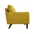 thumbnail image 3 of Hybition Velvet Sofa Modern Couch with Wooden Legs for Living Room-Gold, 3 of 9