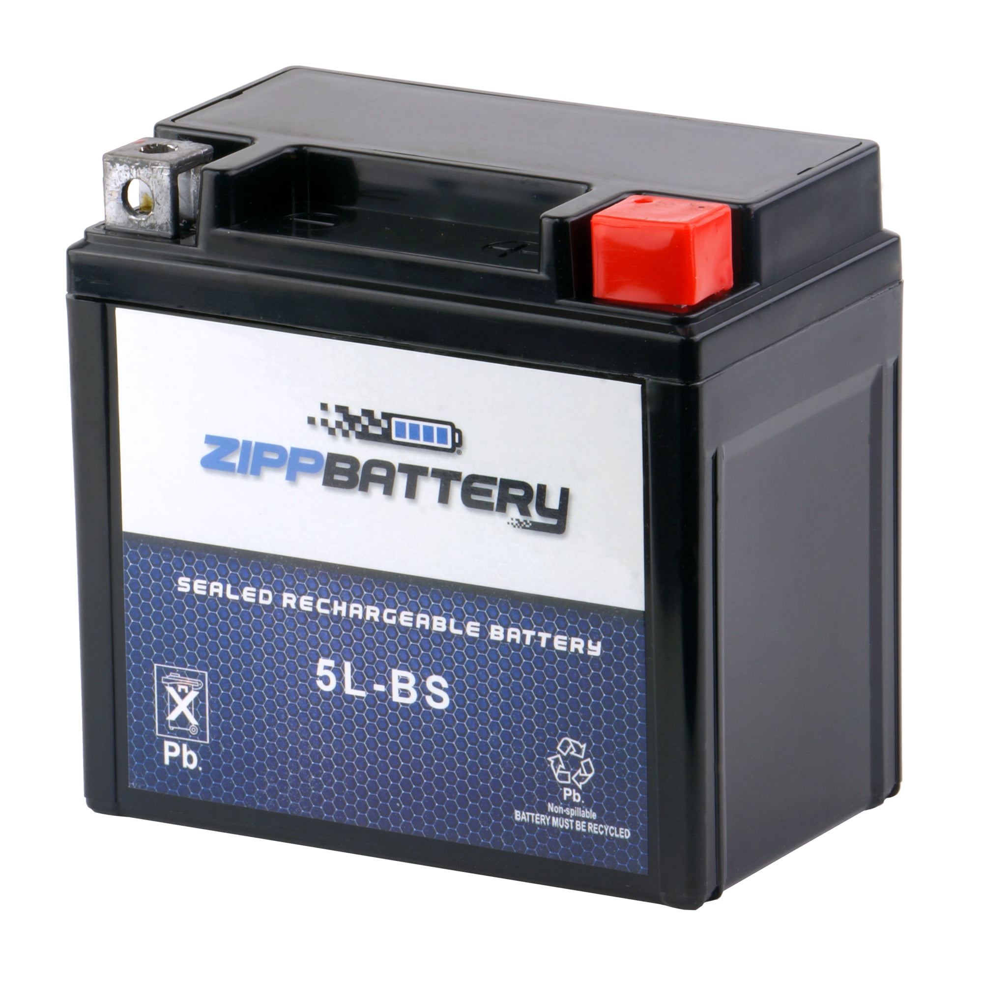 Zipp Battery YTX5L-BS (5L-BS 12 Volts,4 Ah, 65 CCA) Atv Battery for Honda 90cc Trx90x, Ex 2007