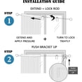 thumbnail image 4 of Single Window Curtain Rods for Windows 28 to 48 Inches Adjustable Decorative 3/4 Inch Diameter with Classic Finials, Black, 4 of 6
