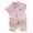 Pink, variant on GYRATEDREAM Toddler Baby Boy Letter Short Sleeve Button Down Shirt & Shorts Set Summer Outfits 3 Months-1 Year