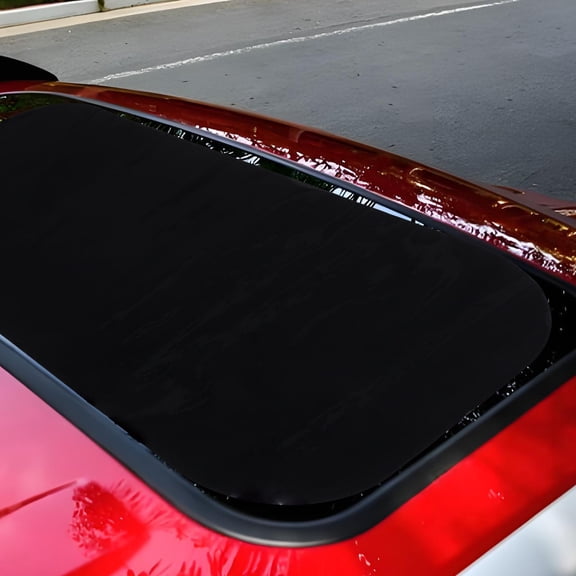 TABLETREANDS 1Set Sunroof Cover Waterproof Black PVC Simulation Sticker for Car Roof 31X15X0.2in