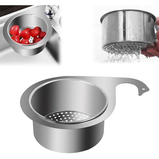 Cesta de drenaje para fregadero de cocina, cesta coladora de acero inoxidable con forma de cisne, colador de fregadero colgante multifunción para filtro de residuos de alimentos y limpieza de frutas y