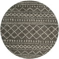 thumbnail image 5 of SAFAVIEH Arizona Teagan Geometric Striped Shag Area Rug, Brown/Ivory, 6'7" x 6'7" Round, 5 of 7