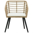 thumbnail image 3 of Casafoyer Garden Chairs with Cushions 2 pcs Poly Rattan Oak, 3 of 3