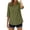 Vert, variante sur Ymauqau Hauts pour Femmes Manches 3/4 Col en V à Col Chemise Ourlet Arrondi T-Shirts Hauts Business Casual Tuniques Amples Blouses
