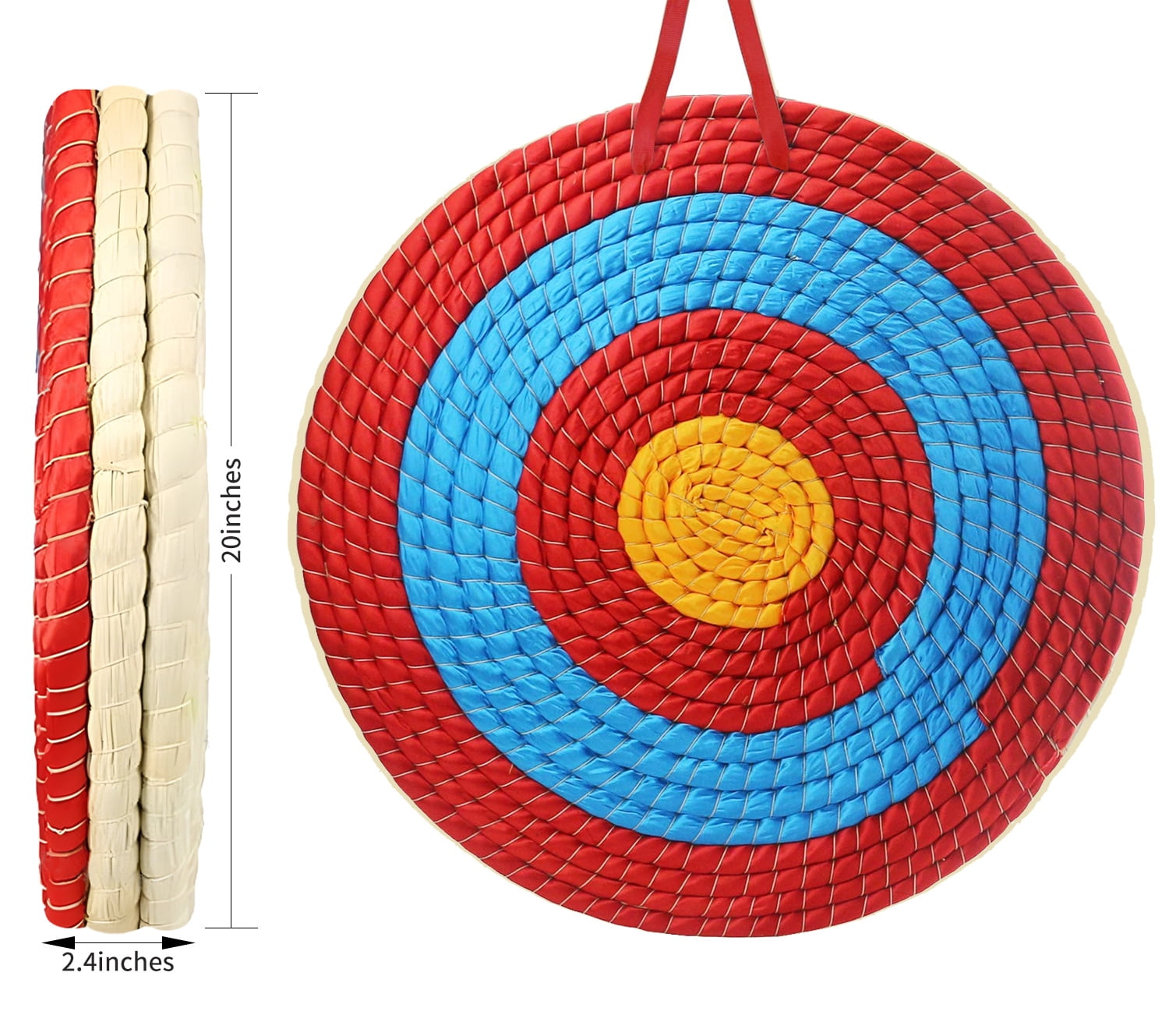 Zeronic Hand-Made Solid Straw Archery Target Durable Bow and Arrow Round Target for Youth Backyard Outdoor Shooting Practice