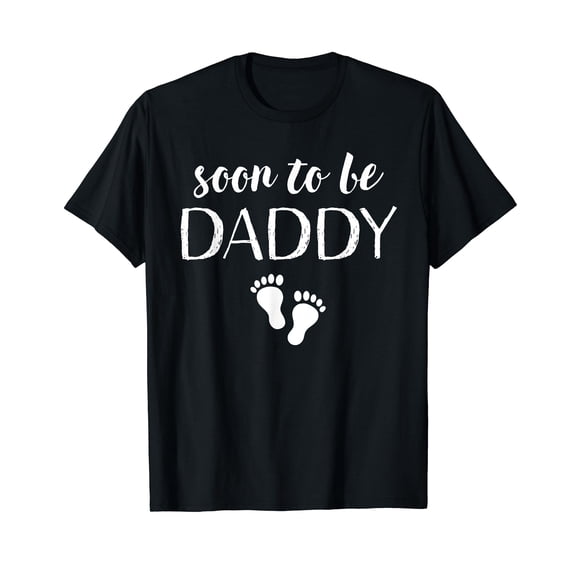 Soon To Be Daddy Funny Pregnancy Announcement Dad Black T-Shirt