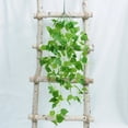 thumbnail image 3 of Planta verde artificial, planta de ratán verde, planta de rábano verde, cesta colgante de pared, orquídea colgante, planta falsa, vid colgante, hoja verde, flor decorativa de pared, 3 of 4